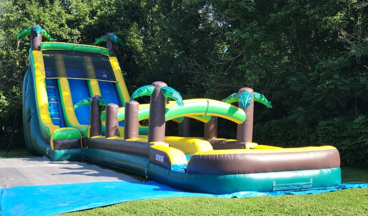 26ft Mega Dual Lane w/ Slip-n-Slide