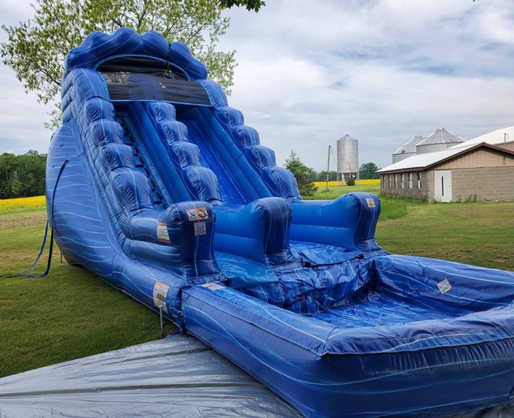 18ft Marble Single Lane Waterslide